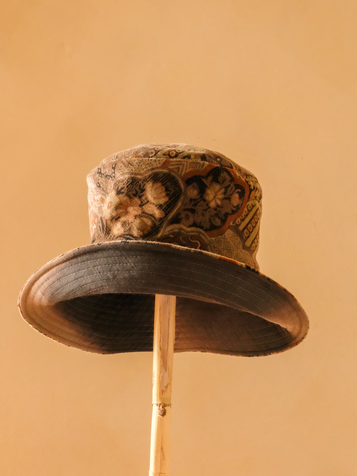 brown velvet bucket hat - Provence - Provençal textiles